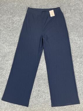 Tu Bloomer Pants Womens 10 Blue Pull On Wide Leg Stretch Navy UK:14 238